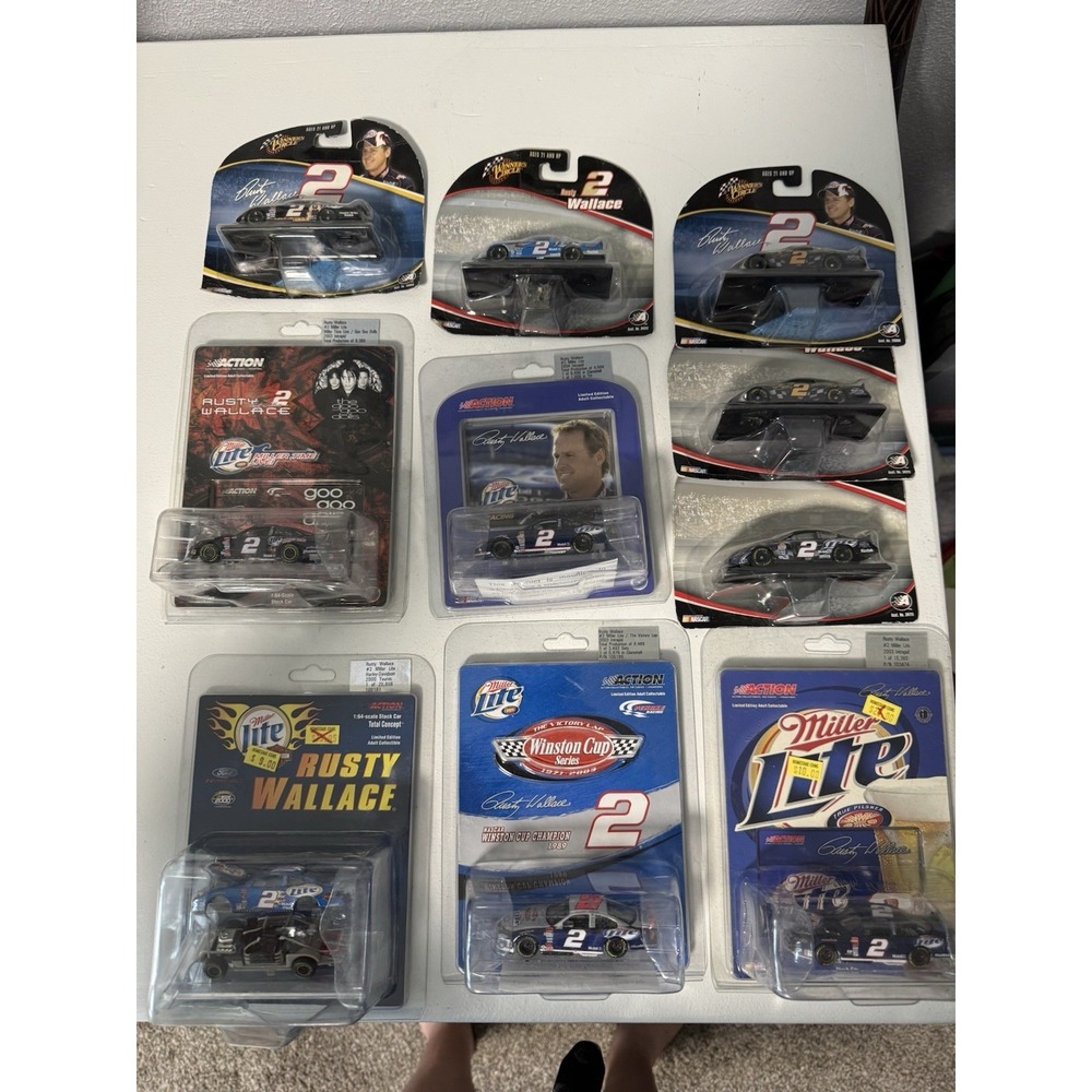 NASCAR Rusty Wallace Lot Of 10 Cars Racing Die Cast 1:64